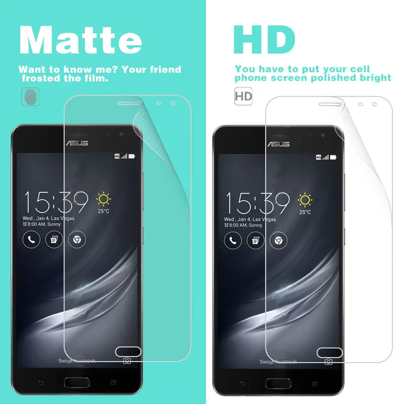 Антибликовая матовая пленка для Asus Zenfone AR ZS571KL V570KL 5 7 in HD прозрачная глянцевая