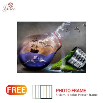 

5D DIY Diamond Embroidery Bulb Sea Scenery Cross Stitch Full Square/Round Diamond Diamond Painting Rhinestones Love Gift