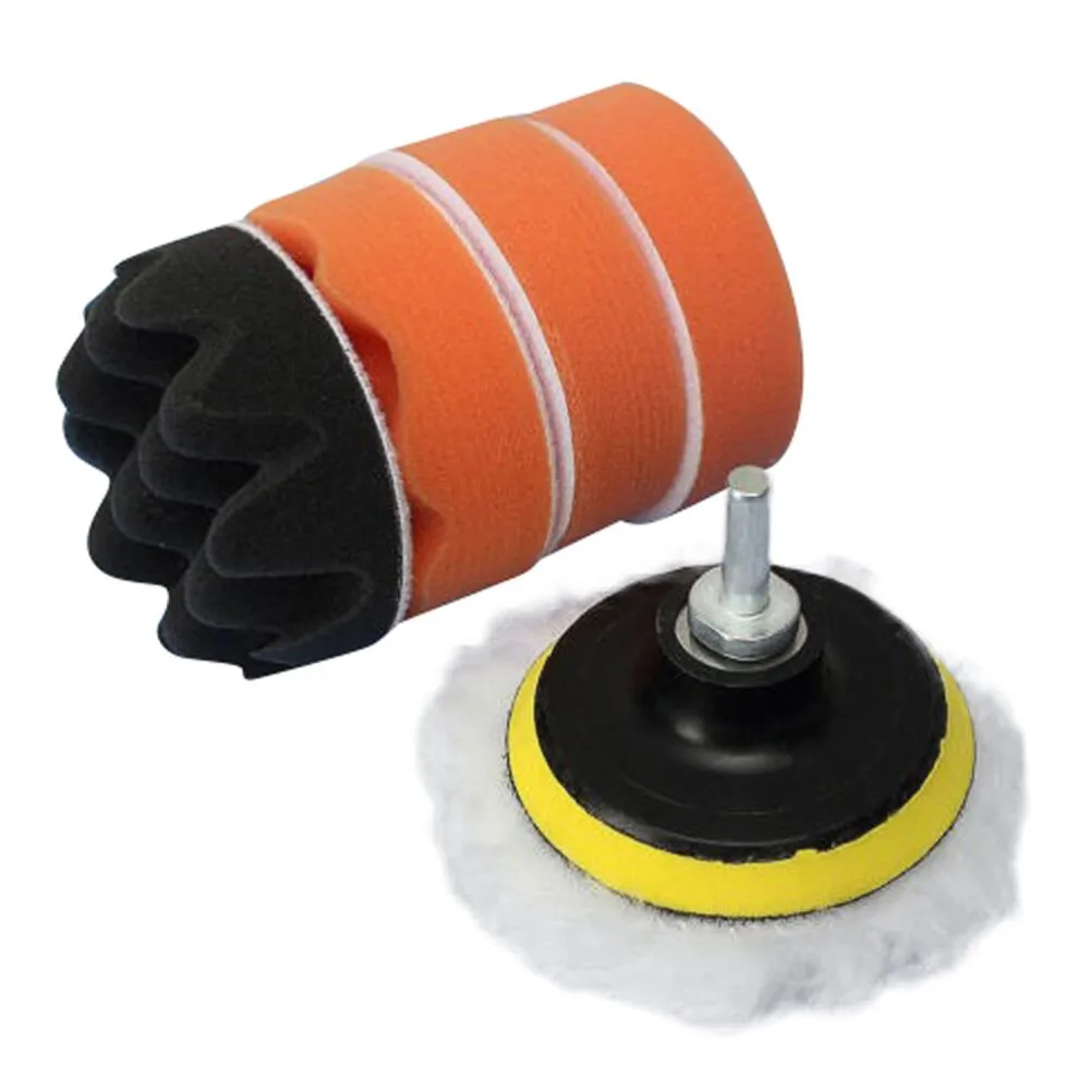 

7Pcs Sponges Waves Plate Compound Car Polishing Tools Drill Adapter Polish Sponge Set Waxing Buffing Pad 2019 #YL6