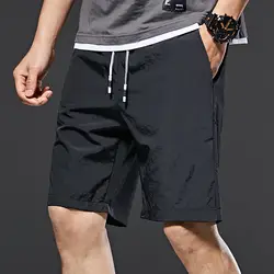 Уличная Брюки-Карго шорты для бега Лето Для мужчин для Фитнес мальчиков короткие брюки для бодибилдинга Homme Для мужчин s сжатия пляжные
