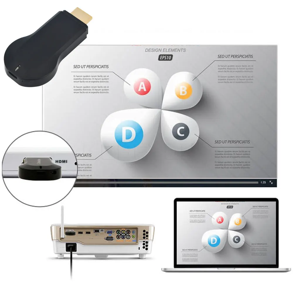 Медиаплеер kebidumei M2 Air paly WIFI 1080P Windows iOS Android Ipush Smart TV Stick Dongle|google chromecast|dongle googlesmart tv stick |