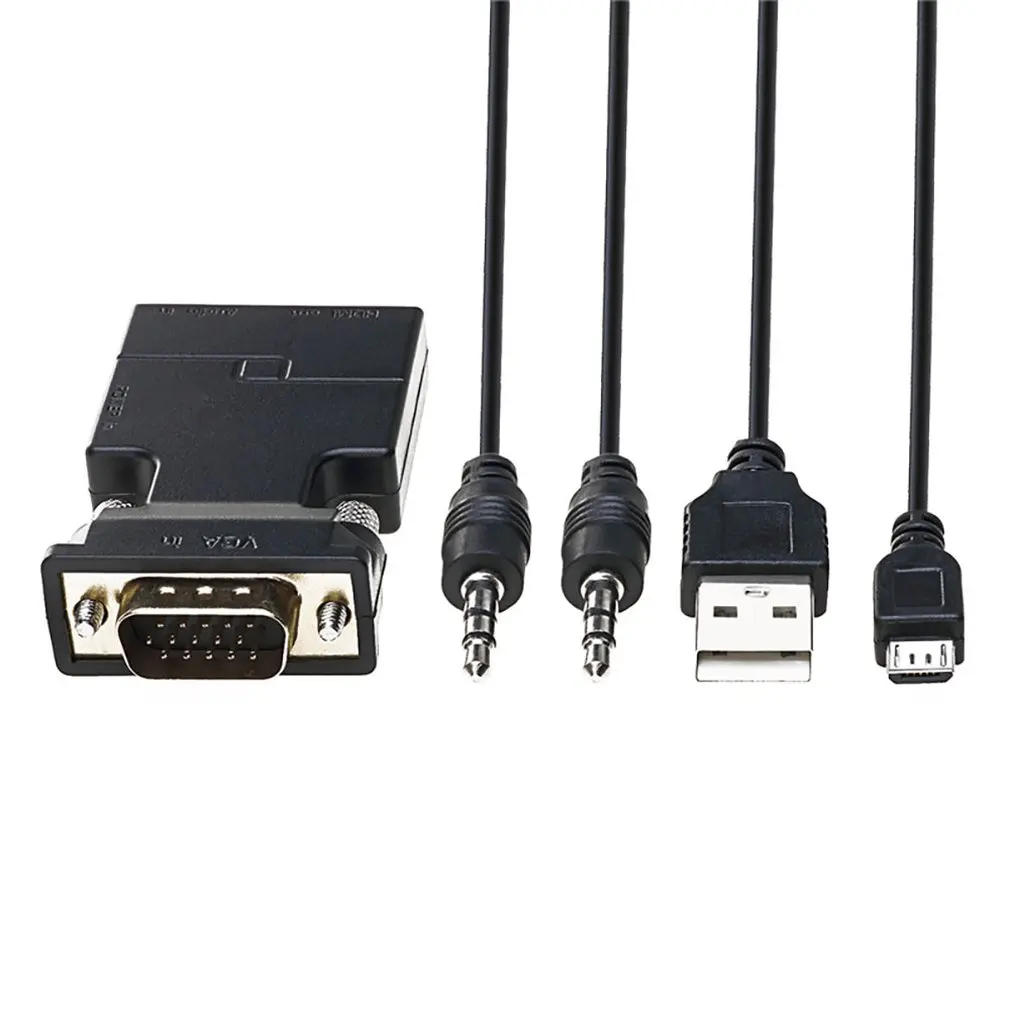 VGA мужчина к HDMI Женский конвертер с аудио адаптером поддержка 1080P выход сигнала для мультимедиа