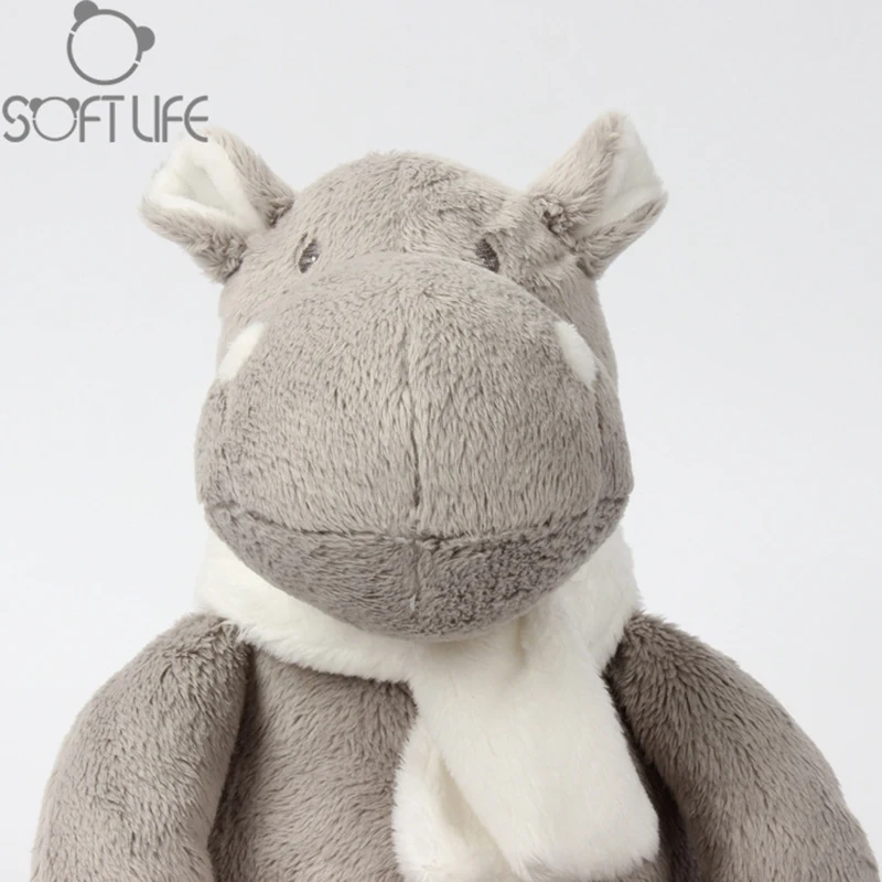 Kawaii Scarf Hippos Plush Dolls Toy Kids Appease Stuffed Animals Soft Toys Fluffy Cushion Baby Comfortable Educational Dolls (14)