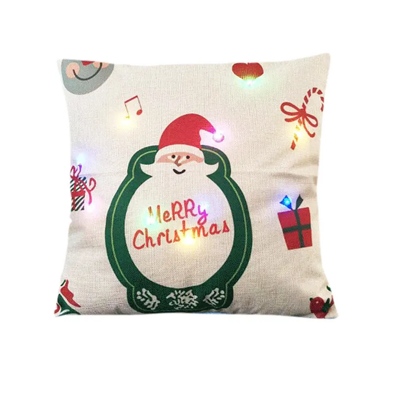 Рождественские чехлы со светодиодный Ной подсветкой 45x45 см|cushion cover|christmas pillow