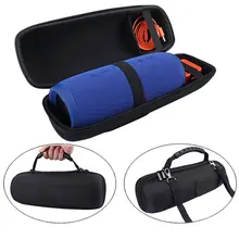 New PU Carry Travel Protective Speaker Cover Case Pouch Bag For JBL Charge 3 Charge3 Extra Space for Plug & Cables (With Belt)