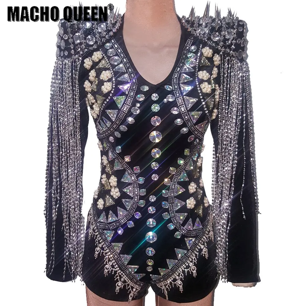 Custom Sequin Fringe DRAG QUEEN LONG SLEEVE Gown