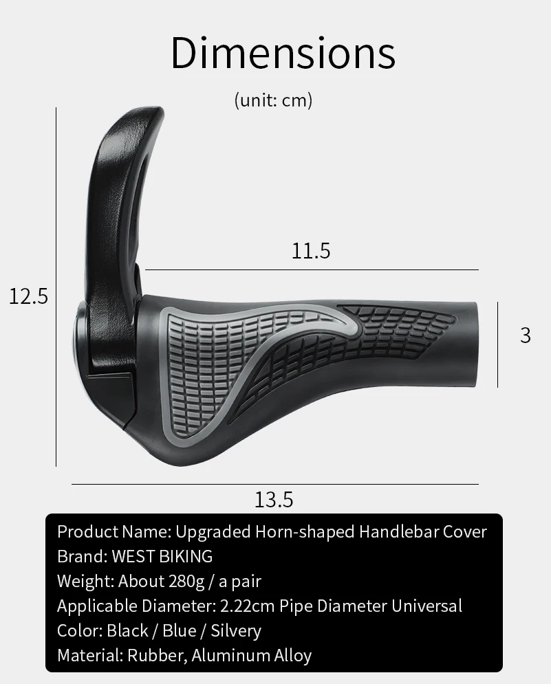 WEST BIKING велосипедные ручки, резиновый чехол, нескользящий MTB велосипедный руль, ручка из алюминиевого сплава, Аксессуары для велосипеда, велосипедные ручки