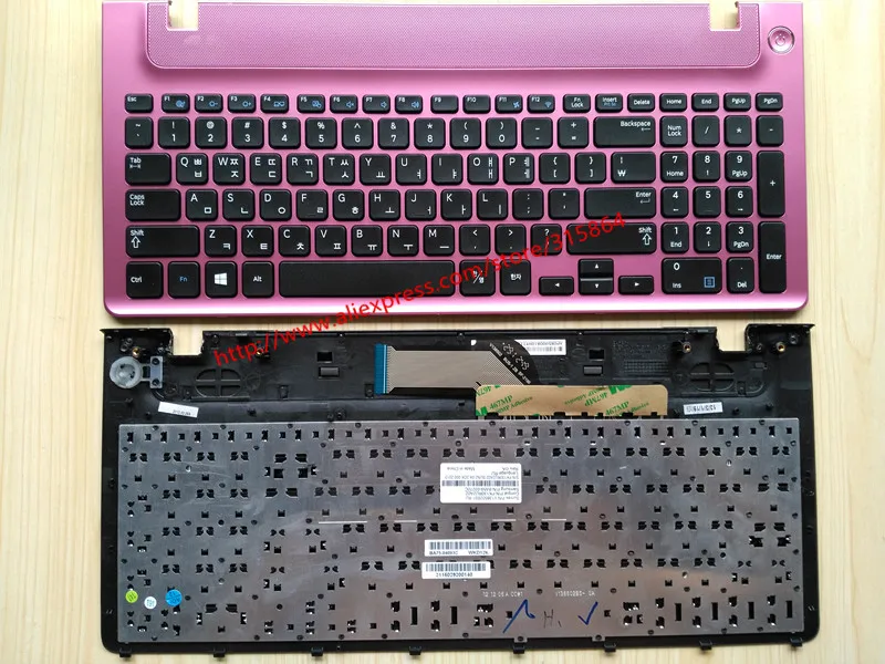

Korean layout new laptop keyboard with frame for samsung 355V5C 350V5C 355 V5X NP355E5C NP355V5C NP350EC NP350V5C pink
