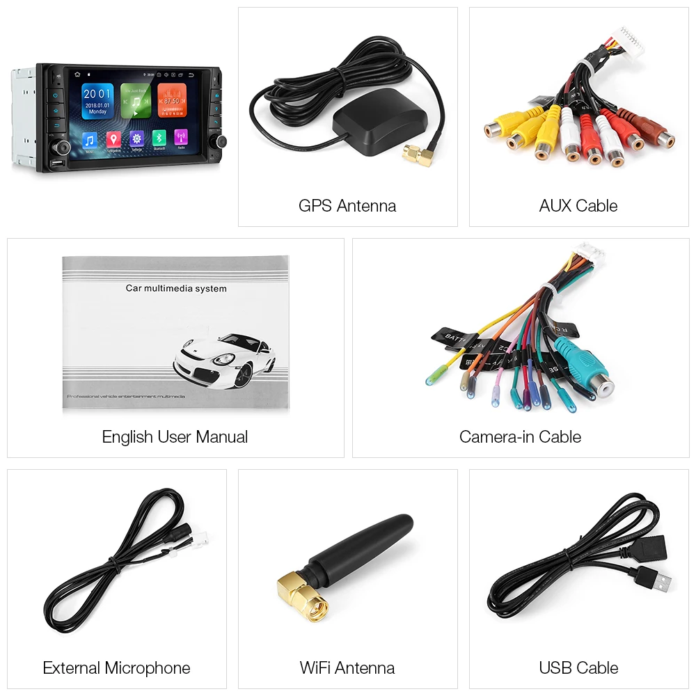 Cheap Android 9.0 Car Multimedia Player for Toyota 2din GPS Car Video Player 4G WiFi Bluetooth Stereo Audio AM FM Auto Radio OBD DSP 9