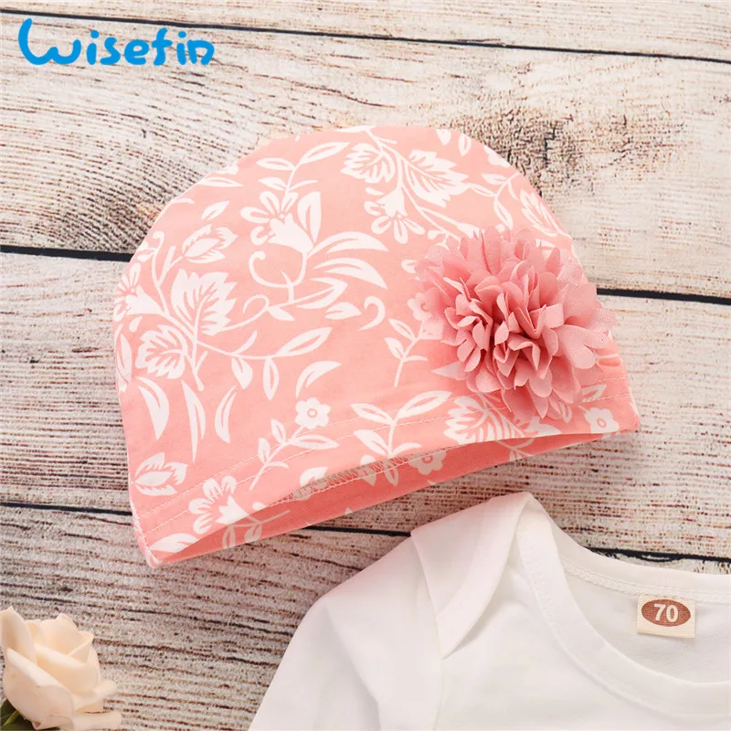 Wisefin/одежда с цветочным рисунком для маленьких девочек; розовый очаровательный комбинезон для новорожденных; комплект зимней одежды из хлопка на пуговицах для маленьких девочек
