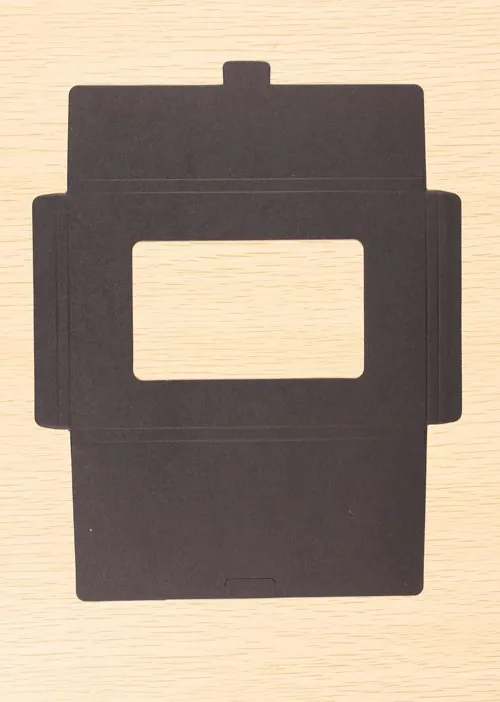10 шт крафт-бумага рамка белая черная крафт-бумага бумажная коробка для открыток с окном Складная фоторамка DIY картина альбом конверт