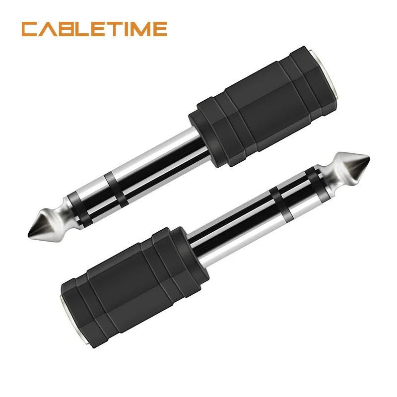 Cabletime 3 шт. никелированные стерео разъемы 5 мм на 6 35 | Электроника