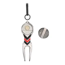 Outdoor Metal Golf Divot Repair Tool for Golf Pitchfork Pitch Groove Cleaner Golf Training Aids Repair Tool Golf Accessories