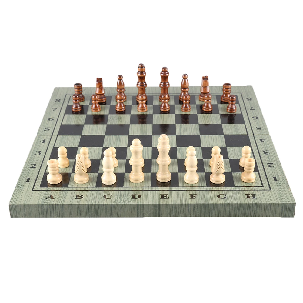 

4 Size International Chess Chess Wooden Folding Wood Box package Set Board Game Foldable Portable Travel Party Family Activities
