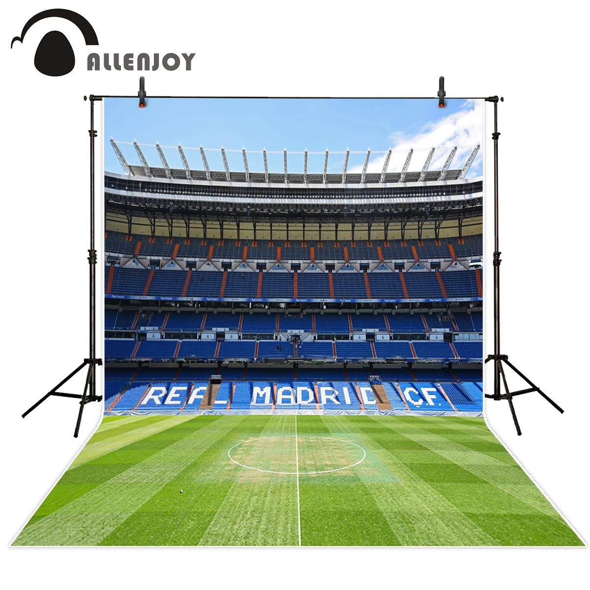 

Allenjoy photocall Real Madrid football field customize background birthday celebration communion Photocall for weddings