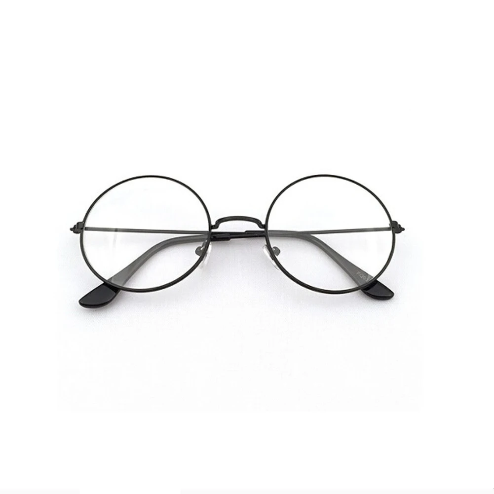 Винтажные мужские и женские очки, металлическая оправа, круглые прозрачные Линзы для очков, оптические - Цвет оправы: 3