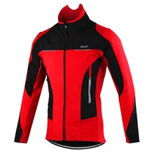 ARSUXEO Men’s Winter Thermal Windproof Long Sleeve Cycling Jacket MTB Bike Bicycle Clothing Sportswear Tops Coat