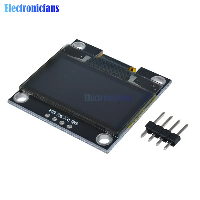 4PIN 1," 1,3 дюймов IIC IEC серийный 128x64 SSH1106 OLED ЖК-дисплей белый/синий экран модуль для Arduino 12864 плата с ЖК-экраном