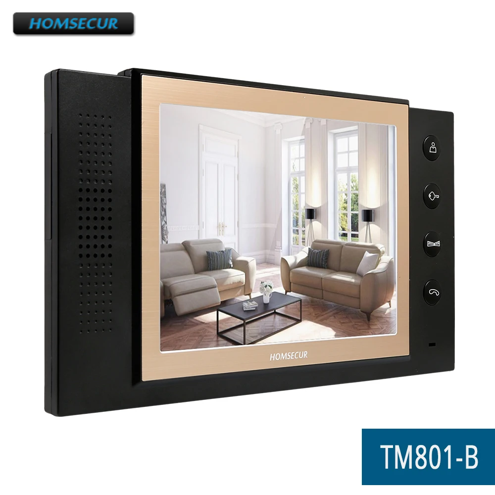 

HOMSECUR AU Shipment 8" LCD Color Monitor TM801-B for Video DoorPhone Intercom Home Security Doorbell