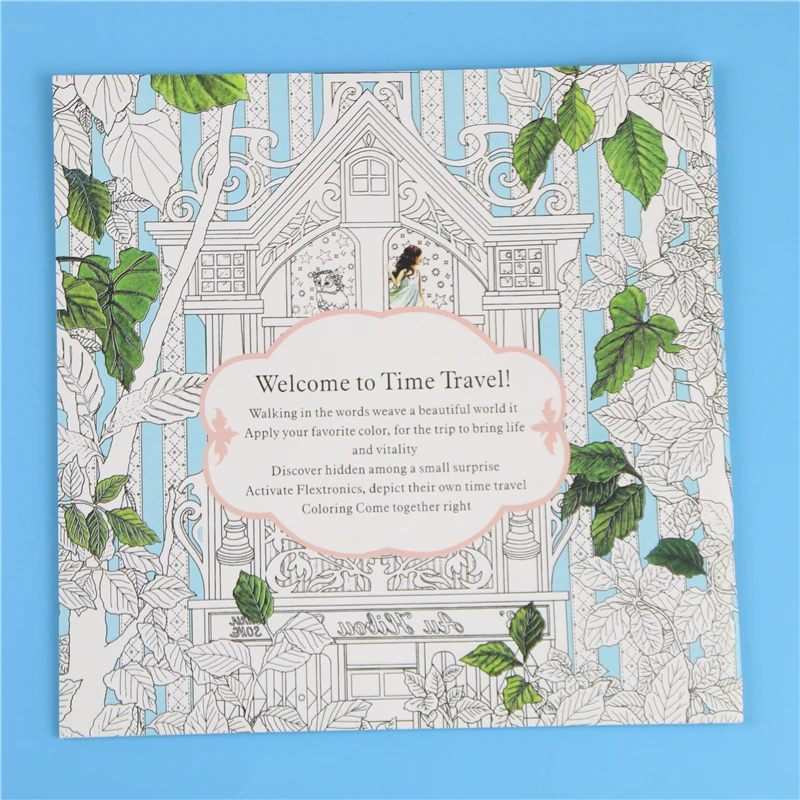 1 Pcs 24 Pages New Time Travel Adult Version English Graffiti Coloring Book Kids Painting Books 1 Pcs 24 Pages New Time Travel Adult Version English Graffiti Coloring Book Kids Painting Books