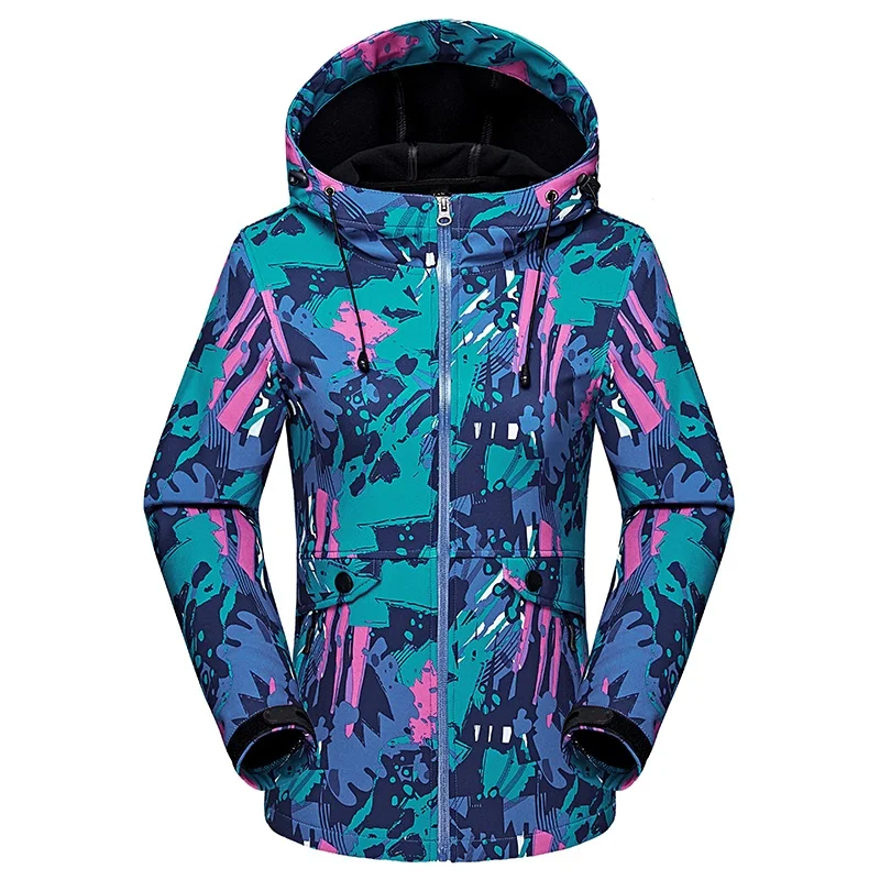 Флисовая Куртка на весну-осень, женская верхняя одежда, водонепроницаемая ветровка, куртка из кожи акулы, женская теплая спортивная куртка с капюшоном