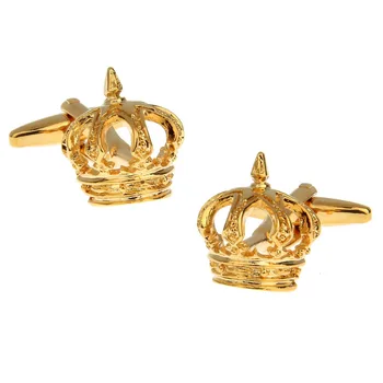 

NEW! Mens Wedding Cufflinks Novelty Fancy 3D Crown & Clean Cloth 158469