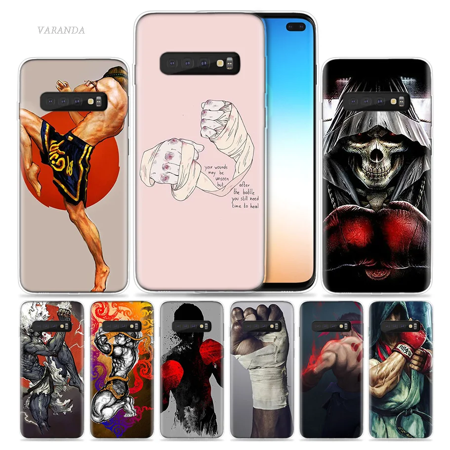 

Muay Thai Fight Boxing Case for Samsung Galaxy S8 S9 S10 5G S10e S7 Note 8 9 J4 J6 Plus J5 J8 2018 J3 Silicone Phone Bags Capa