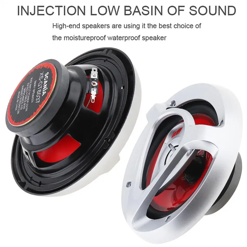 2pcs 500W 6.5 Inch Car HiFi Coaxial Speaker Car Auto Audio Music Stereo Full Range Frequency Loudspeakers Speakers for cars Vehi