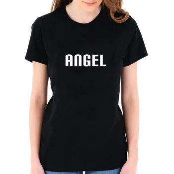 

ONSEME Letters tshirts cotton women aesthetic streetwear womens t shirt tops Angel clothes Female t-shirt plus size tees Q-576