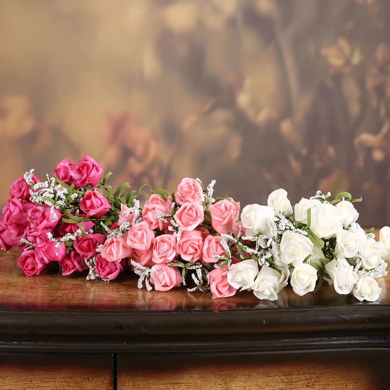 تأثيث المنزل الراقية غرفة المعيشة الديكور زهرة الكاميليا زهرة باقة المعقدة القديمة الأمريكية الجدول