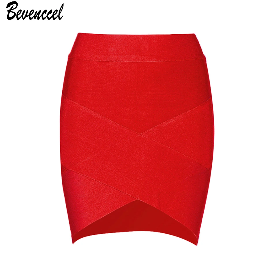 Bevenccel, сексуальная облегающая юбка-карандаш с v-образным вырезом спереди, мини-юбка, одежда для работы, летняя юбка