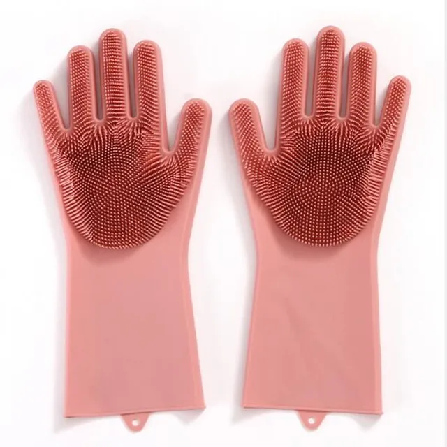 Kitchen Cleaning Brush Gloves Magic Silicone Scrubber Rubber Dusting