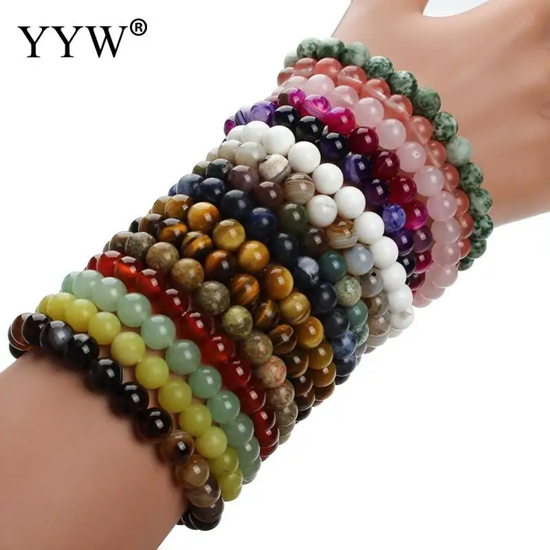 Модные браслеты из бисера для йоги, браслеты из натурального камня для женщин и мужчин, розовый кварц, тигровые глаза, Агаты, Pulseira Masculina
