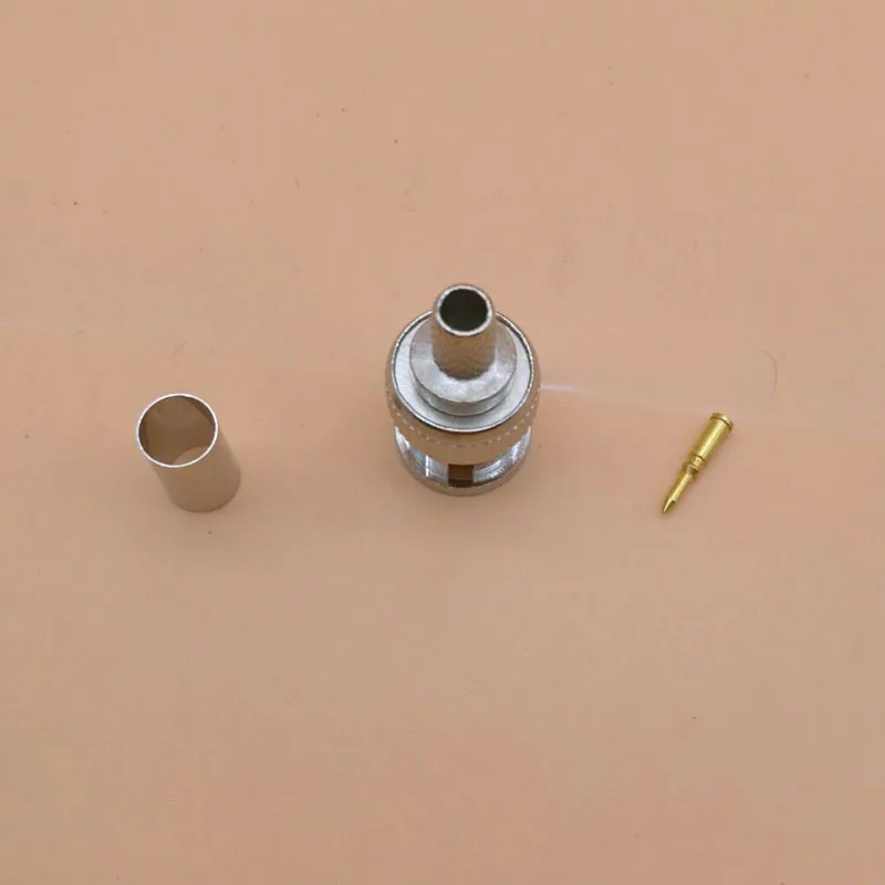 NOVOXY 100PCS/Lot BNC male crimp plug for 75-4 RG59 coaxial cable, RG59 BNC Connector 3-piece crimp connector plugs RG59