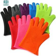 Домашние перчатки для барбекю с силиконовым теплодержателем, хлопковые Прихватки для кухонной духовки, перчатки для готовки, аксессуары для СВЧ-печи