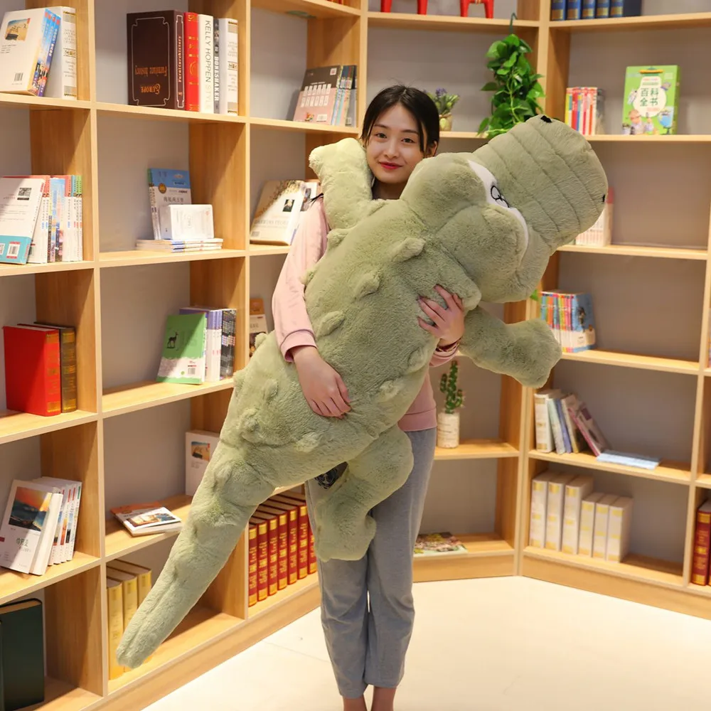 

1PCS High Quality Big Crocodile Plush Dolls Super Soft PP Cotton Long Appease Sleeping Pillow Cushion Kids Toys 4 Size