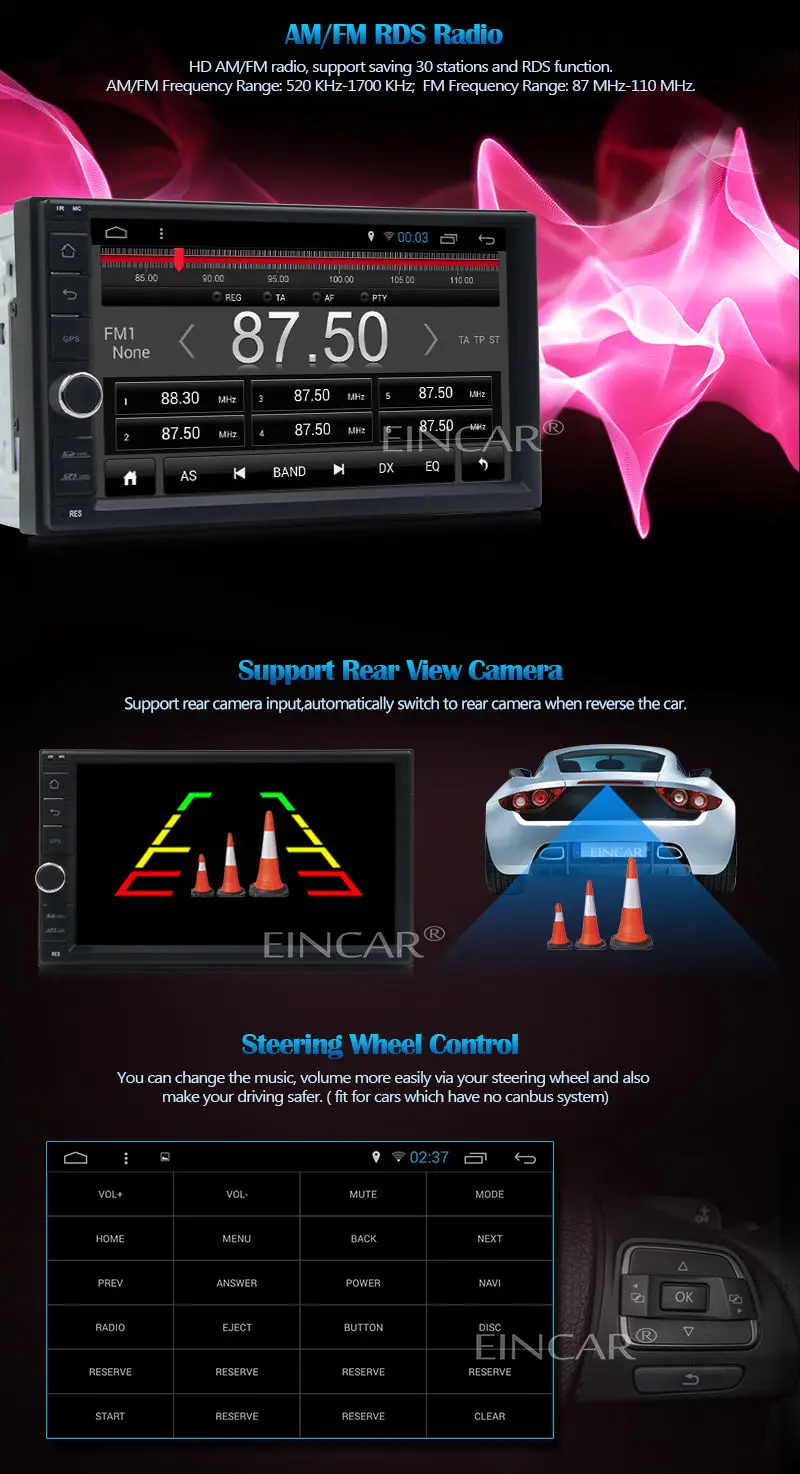 Discount Android 5.1 2 Din Car In Dash Stereo 7