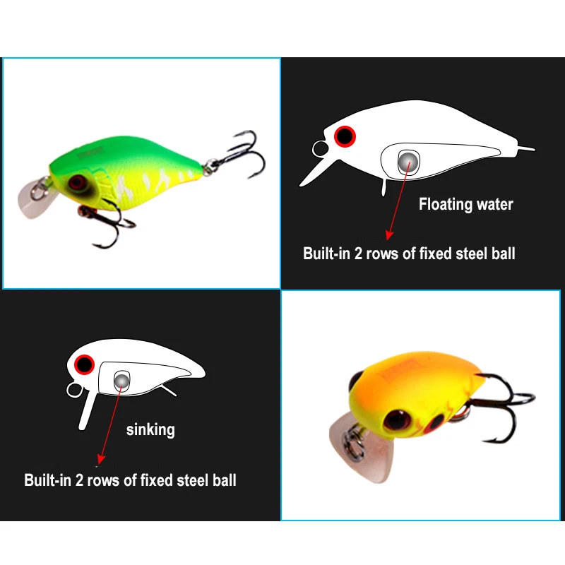 KINGDOW рыболовная приманка набор гольян плавающая/оседающая на дно приманка Isca Crankbait приманка Pesca Jig рыболовный крючок набор с коробкой для рыболовных снастей