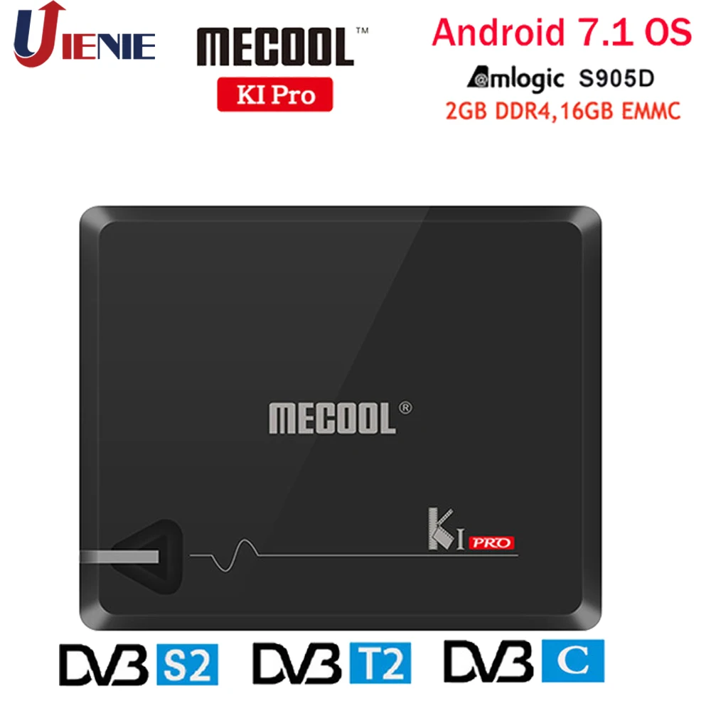 

MECOOL KI PRO Set Top Box Android 7.1 TV Box K1PRO DVB S2+T2 Amlogic S905D Quad 2G+16G DVB-T2&S2/DVB-T2/DVB S2 DVB-C