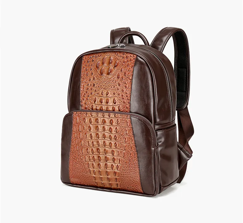FEIDIKABOLO, модный мужской рюкзак из искусственной кожи крокодила, мужские кожаные рюкзаки, высокое качество, Студенческая сумка, мужской рюкзак, рюкзак mochila