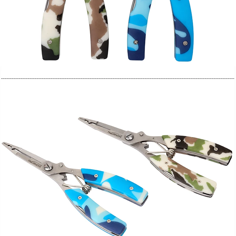 Alicate de Pesca Especial para Anel Tsurinoya Multifunções Aço Inoxidável Duplo Linha Cortador Ferramenta Pesca Alicate 160mm - 120g 12 Esporte e Lazer