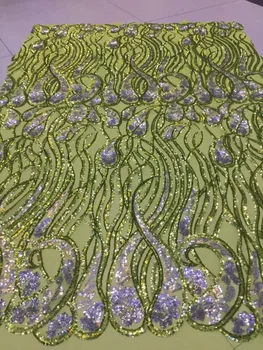 

Hot selling sequins tulle French lace fabric CiCi-81704 embroidered African lace fabric
