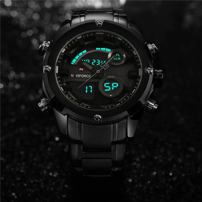 NAVIFORCE мужские часы цифровые спортивные s лучший бренд класса люкс Военная