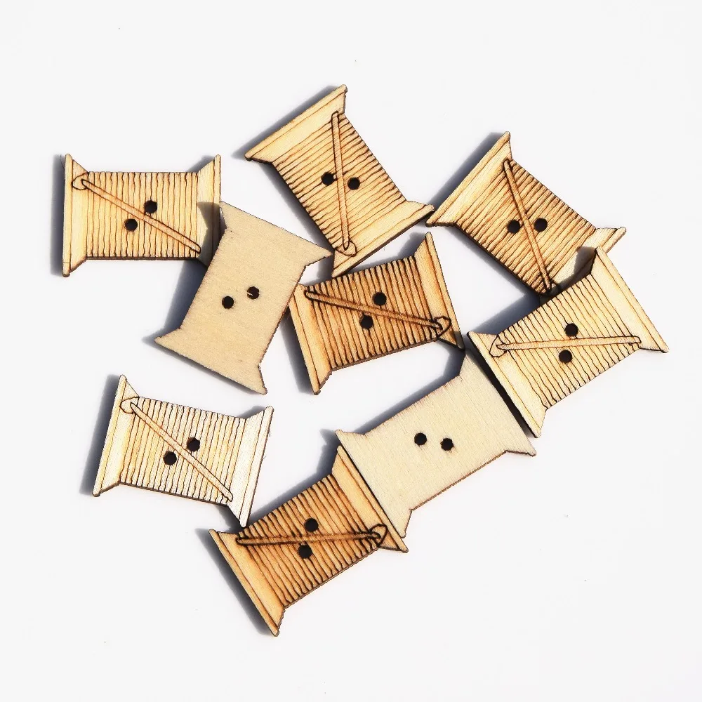 

50pcs coil shape wood button natural color wooden buttons for garment,sewing accessories,diy cartoon button XP0124