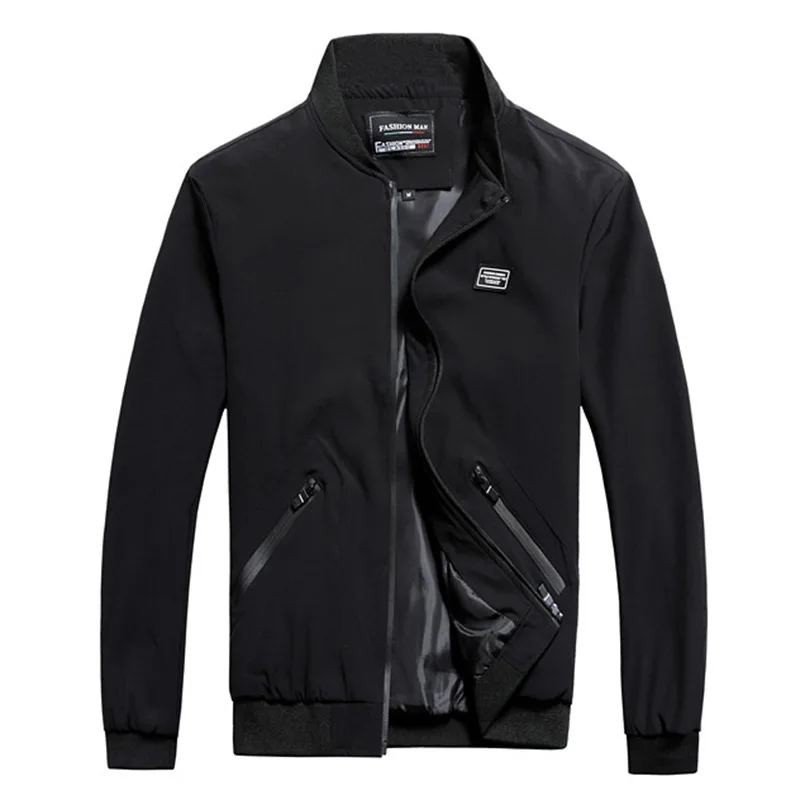

M-8XL Plus Size New 2019 Jacket Men Fashion Casual Loose Mens Jacket Sportswear Bomber Jacket Mens Jackets Men and Coats