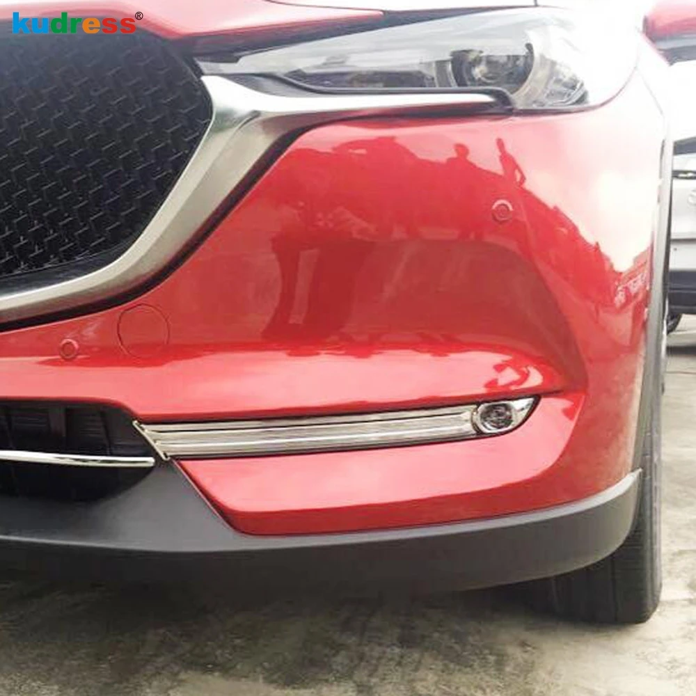 For Mazda CX5 CX-5 2017 2018 ABS Chrome Front Fog Light Lamp Eyebrow Bumper Eyelid Cover Trim Bezel Garnish Moulding Accessories цена For Mazda CX5 CX-5 2017 2018 ABS Chrome Front Fog Light Lamp Eyebrow Bumper Eyelid Cover Trim Bezel Garnish Moulding Accessories цены онлайн