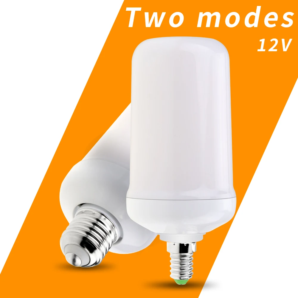 

E27 LED Flame Burning Effect LED Candle Light E14 12V LED Lamp Fire Light Bulb 5W E26 Flame Lamp Decoration Flickering Emulation
