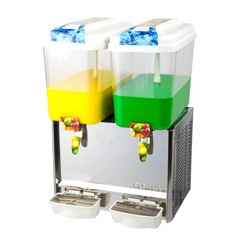 18L Double Tank Fruit Juice Dispenser/Cold Beverage Dispenser/Orange
