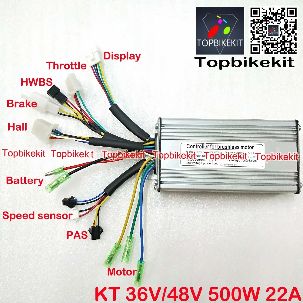 Clearance Ebike Controller 36V 500W 48V 500W 9 Mosfet KT Torque Simulation Sine Wave controller for ebike motor with KT LCD3/LCD8H/LCD8S 3