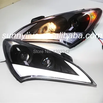 

For HYUNDAI Rohens 2009 to 2012 Coupe LED Head Lamp Angel Eyes TJ